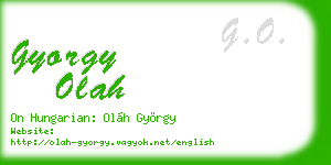 gyorgy olah business card